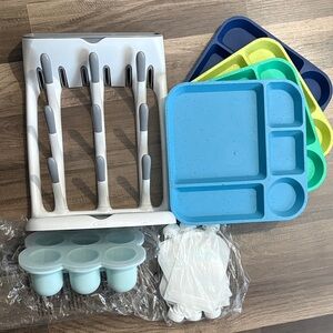 Baby Bottle Drying Rack, Trays/Plates, Nutribullet food pouches and storage tray
